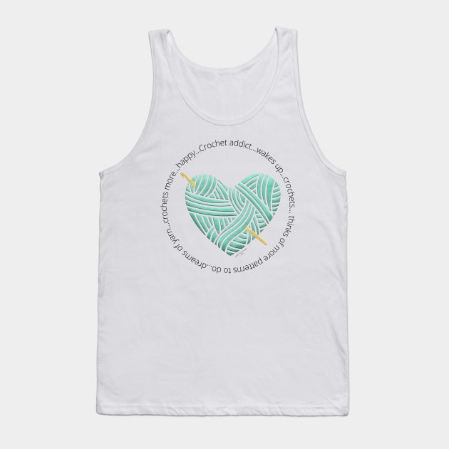 Crochet Addict Heart Tank Top by Desert Hippie Boutique